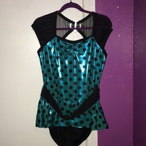 A blue pockadot ballerina